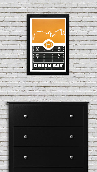 Limited Edition Green Bay Packers Poster Art - Retro Video Game Print - 13x19"