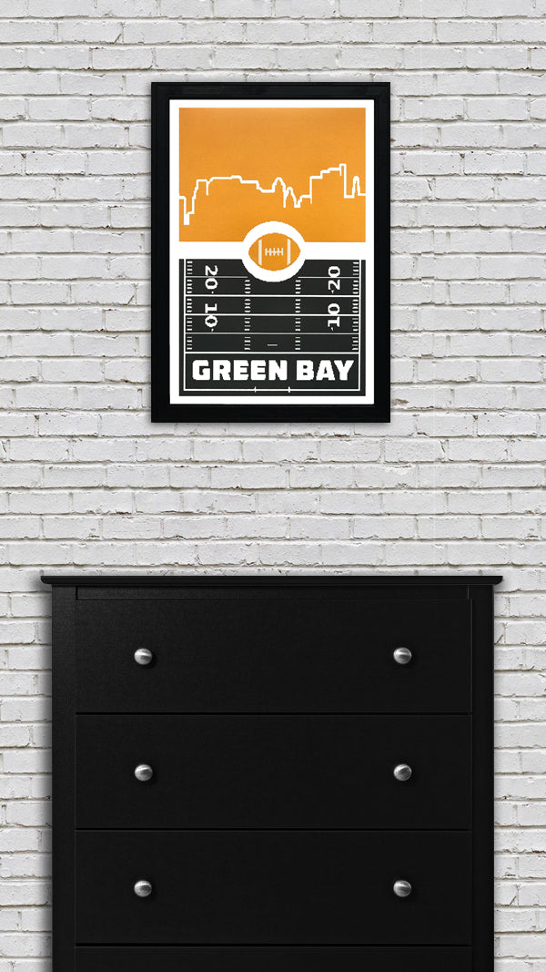 Limited Edition Green Bay Packers Poster Art - Retro Video Game Print - 13x19"