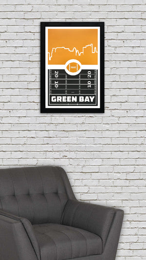 Limited Edition Green Bay Packers Poster Art - Retro Video Game Print - 13x19"