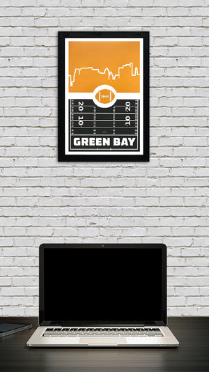 Limited Edition Green Bay Packers Poster Art - Retro Video Game Print - 13x19"