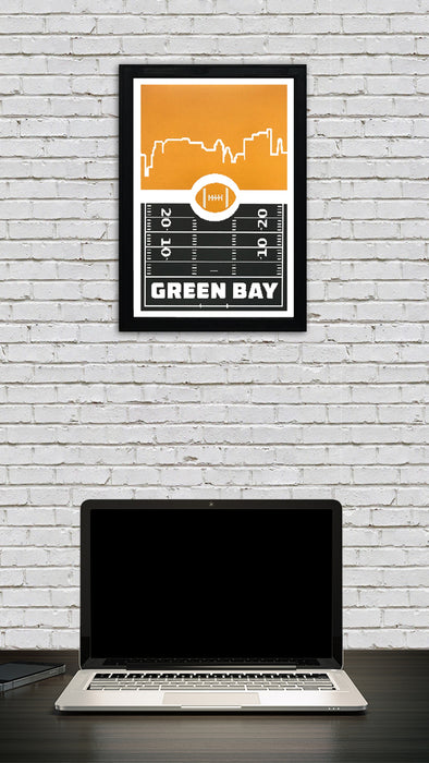 Limited Edition Green Bay Packers Poster Art - Retro Video Game Print - 13x19"