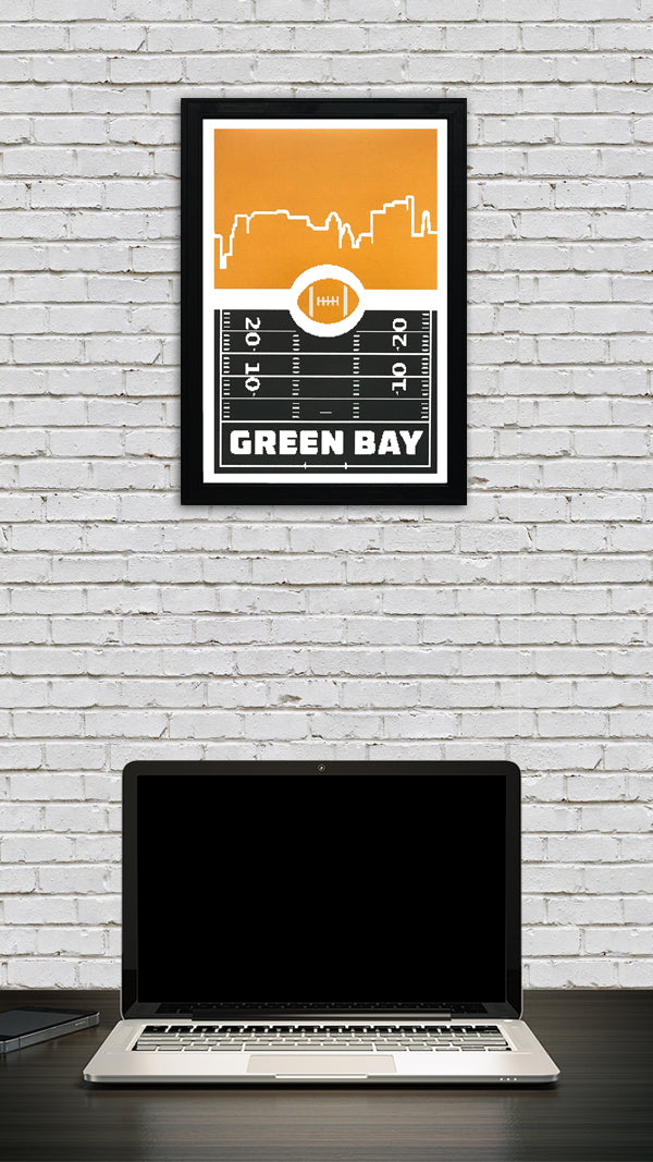 Limited Edition Green Bay Packers Poster Art - Retro Video Game Print - 13x19"