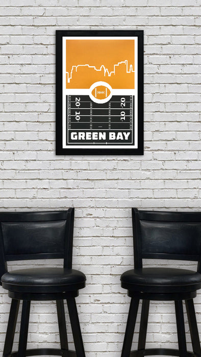Limited Edition Green Bay Packers Poster Art - Retro Video Game Print - 13x19"