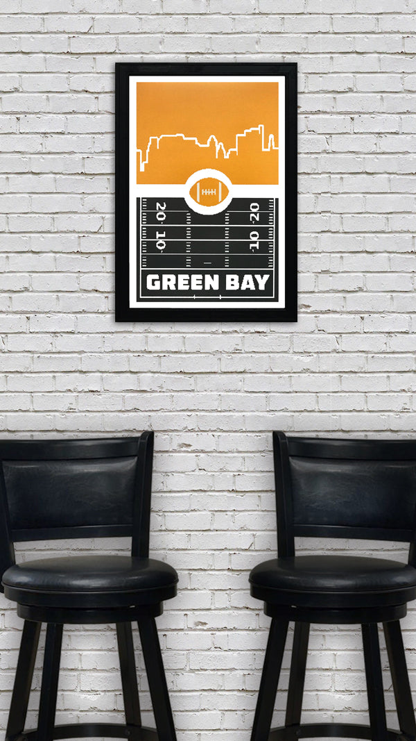 Limited Edition Green Bay Packers Poster Art - Retro Video Game Print - 13x19"