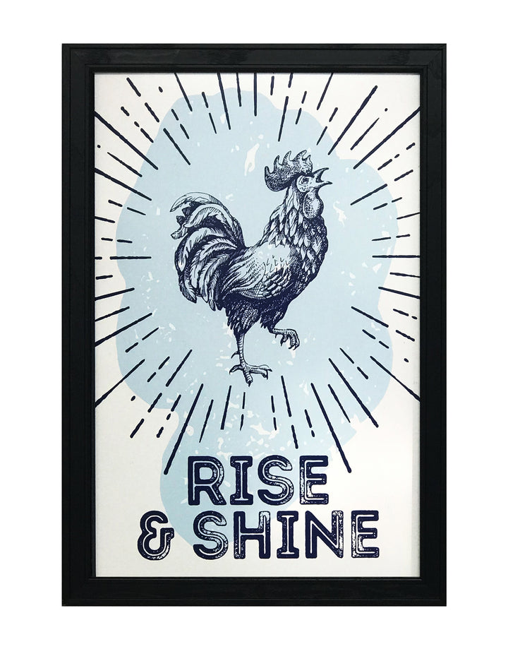 Limited Edition Rise and Shine Poster Art Print Blue - 13x19"