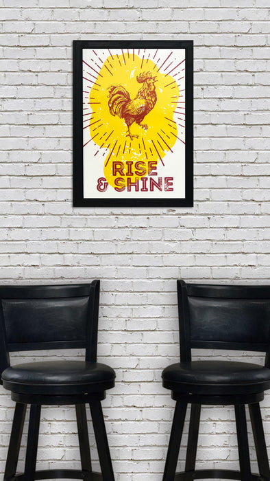Limited Edition Rise and Shine Poster Art Print Red and Yellow - 13x19"