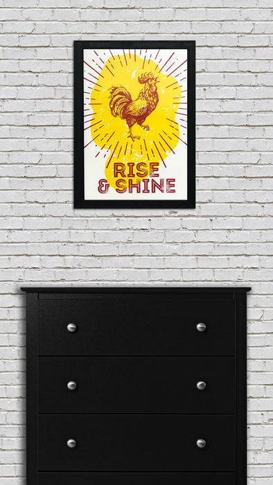 Limited Edition Rise and Shine Poster Art Print Red and Yellow - 13x19"