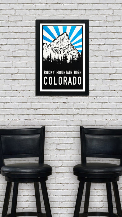 Limited Edition Crestone Peak Rocky Mountain High Colorado Art Poster - 13x19"