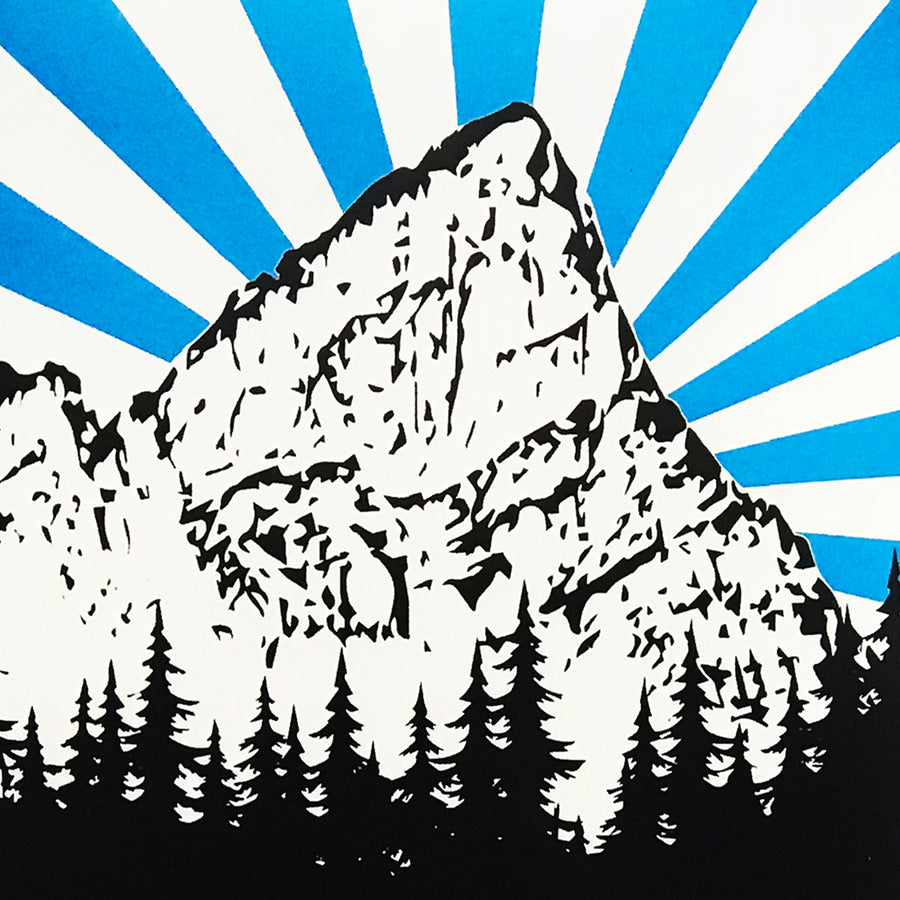 Limited Edition Crestone Peak Rocky Mountain High Colorado Art Poster - 13x19"