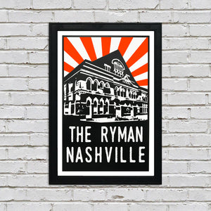 Limited Edition Limited Edition The Ryman Auditorium Poster - Orange Starburst - 13x19"