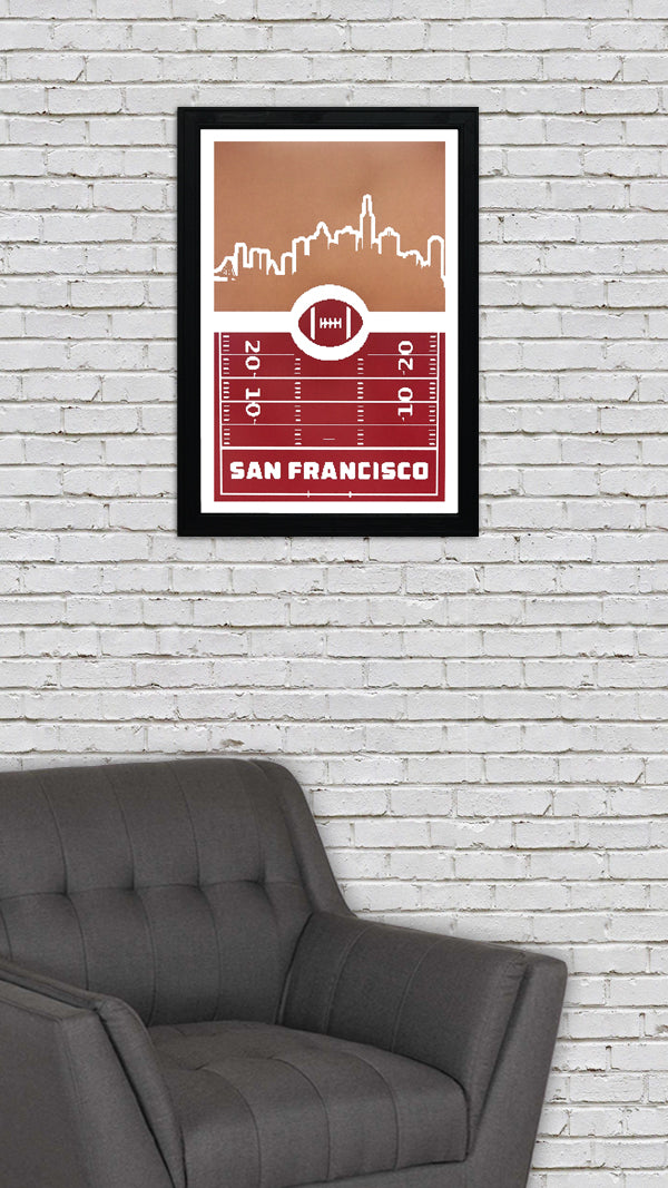 San Francisco 49ers past & Present Art Print 
