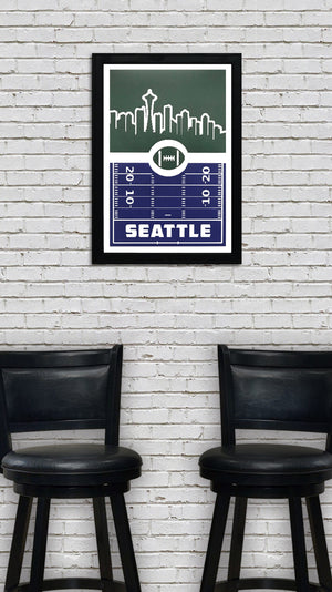 Limited Edition Seattle Seahawks Poster Art - Retro Print 13x19"