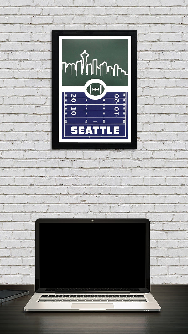 Limited Edition Seattle Seahawks Poster Art - Retro Print 13x19"
