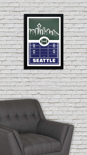 Limited Edition Seattle Seahawks Poster Art - Retro Print 13x19"