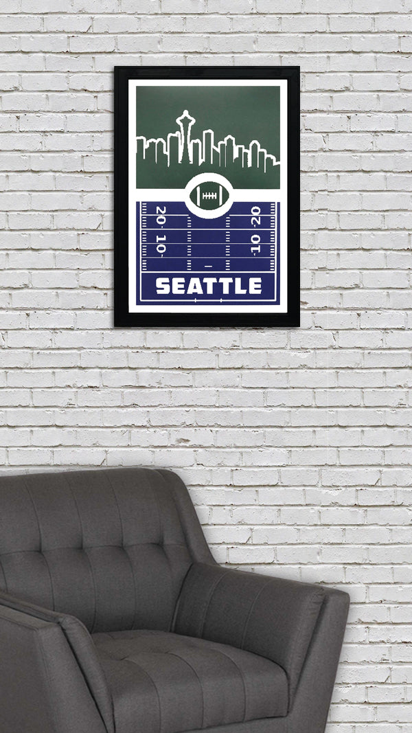 Limited Edition Seattle Seahawks Poster Art - Retro Print 13x19"