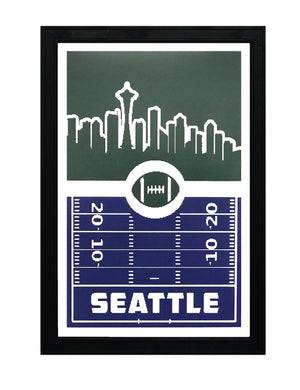 Limited Edition Seattle Seahawks Poster Art - Retro Print 13x19"