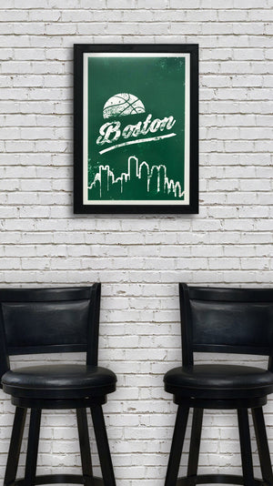 Limited Edition Vintage Boston Celtics Poster Art Print - 13x19"