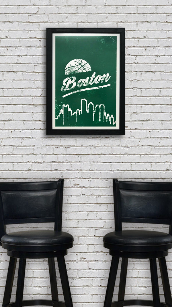 Limited Edition Vintage Boston Celtics Poster Art Print - 13x19"