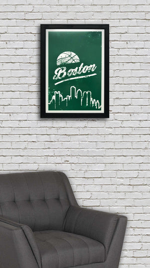 Limited Edition Vintage Boston Celtics Poster Art Print - 13x19"