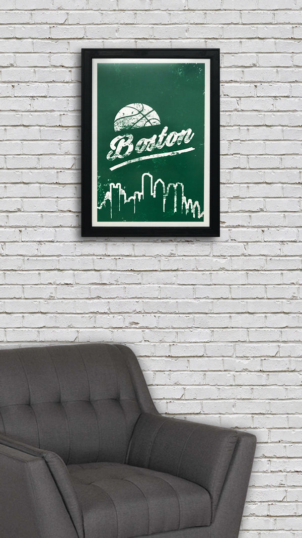Limited Edition Vintage Boston Celtics Poster Art Print - 13x19"