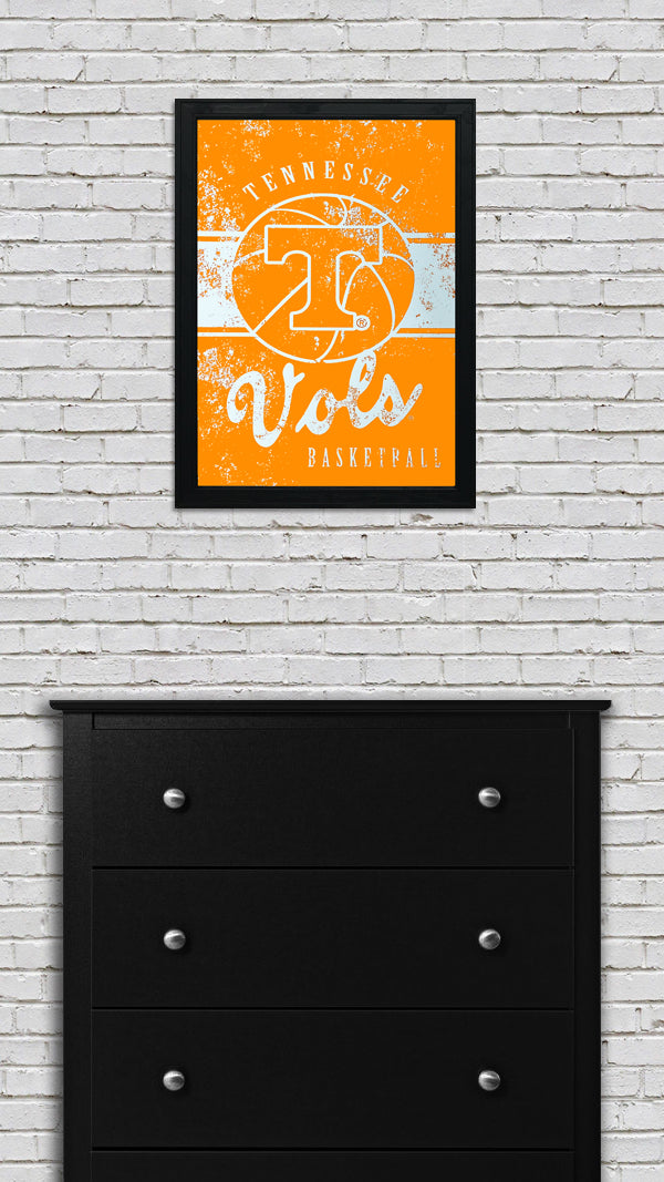 Limited Edition Tennessee Volunteers Basketball Poster - Tennessee Vols Poster Art - 13x19"