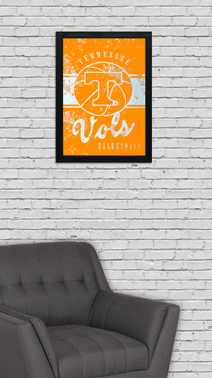 Limited Edition Tennessee Volunteers Basketball Poster - Tennessee Vols Poster Art - 13x19"