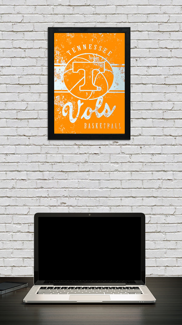 Limited Edition Tennessee Volunteers Basketball Poster - Tennessee Vols Poster Art - 13x19"
