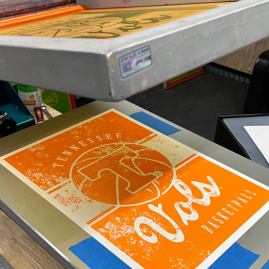 Limited Edition Tennessee Volunteers Basketball Poster - Tennessee Vols Poster Art - 13x19"