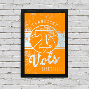 Limited Edition Tennessee Volunteers Basketball Poster - Tennessee Vols Poster Art - 13x19"