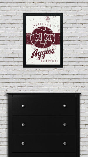 Limited Edition Texas A&M Aggies College Basketball Poster Art - 13x19"
