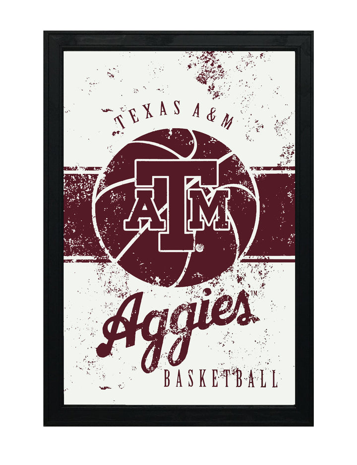 Limited Edition Texas A&M Aggies College Basketball Poster Art - 13x19"