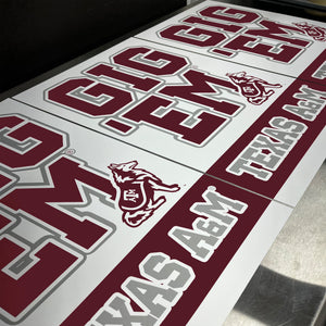 Limited Edition Gig 'Em Texas A&M Aggies Poster - Gifts for A&M Fans - 13x19"