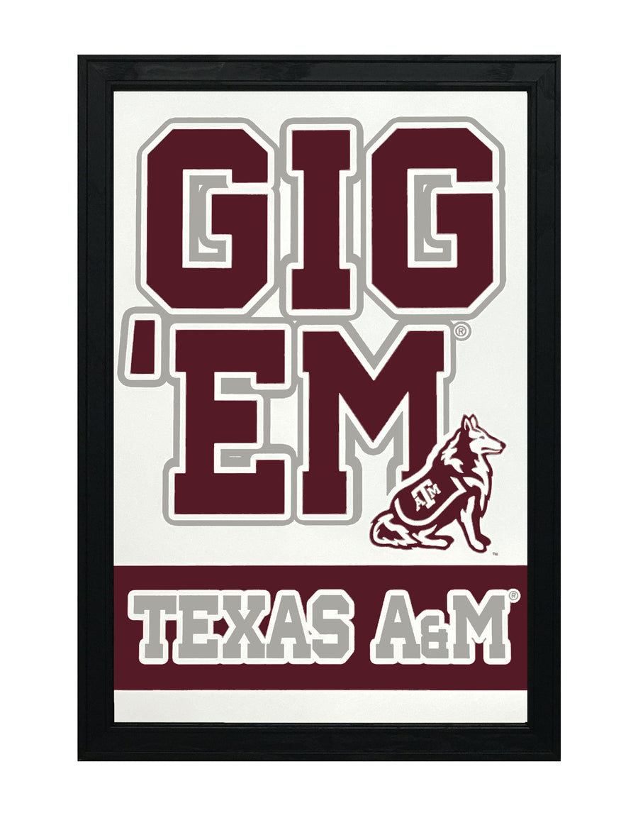 Limited Edition Gig 'Em Texas A&M Aggies Poster - Gifts for A&M Fans - 13x19"