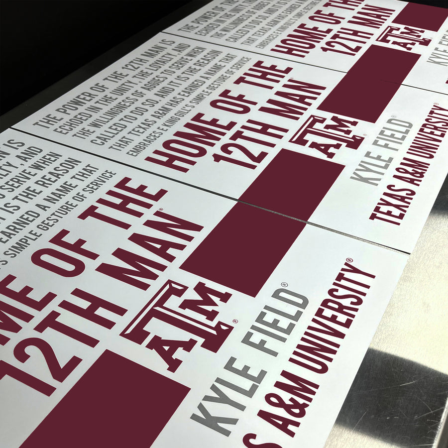 Limited Edition Home of the 12th Man Texas A&M Aggies Poster - 13x19"