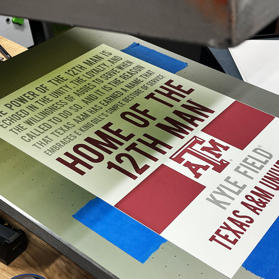 Limited Edition Home of the 12th Man Texas A&M Aggies Poster - 13x19"