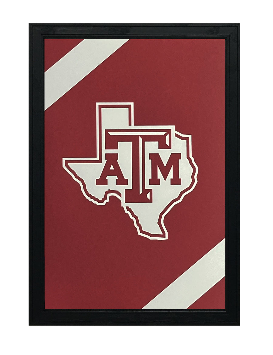 Limited Edition Texas A&M Aggies Logo Poster - Texas A&M State Logo Poster Art - 13x19"
