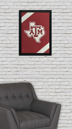 Limited Edition Texas A&M Aggies Logo Poster - Texas A&M State Logo Poster Art - 13x19"