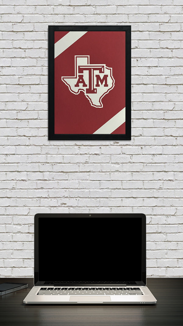 Limited Edition Texas A&M Aggies Logo Poster - Texas A&M State Logo Poster Art - 13x19"