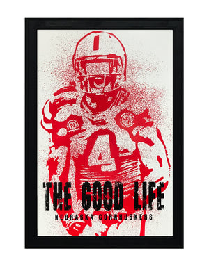 Limited Edition The Good Life Nebraska Cornhuskers Lavonte David Modern Era Poster Art - 13x19"