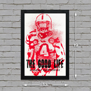 Limited Edition The Good Life Nebraska Cornhuskers Lavonte David Modern Era Poster Art - 13x19"
