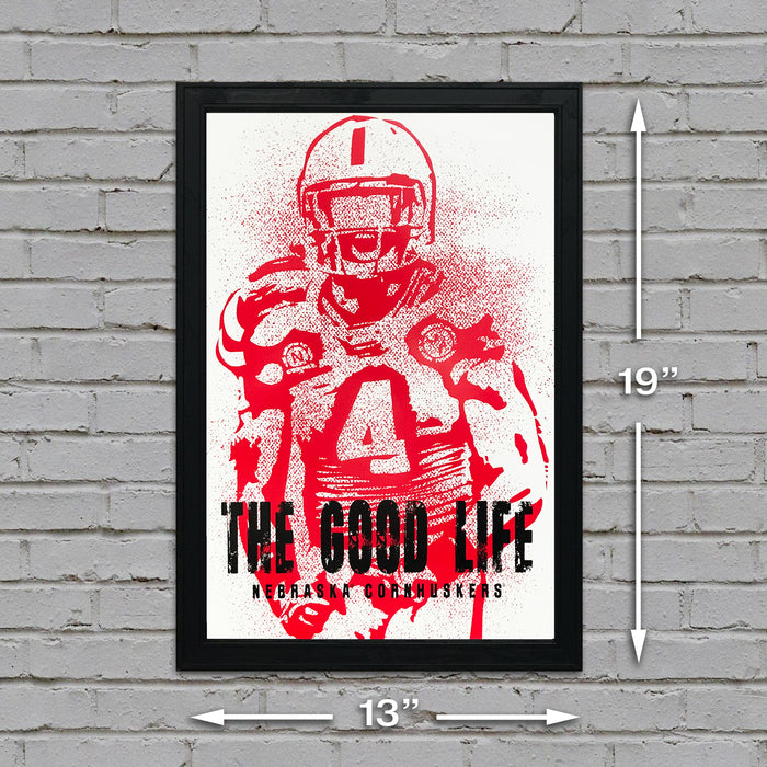 Limited Edition The Good Life Nebraska Cornhuskers Lavonte David Modern Era Poster Art - 13x19"