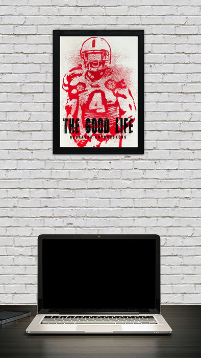 Limited Edition The Good Life Nebraska Cornhuskers Lavonte David Modern Era Poster Art - 13x19"