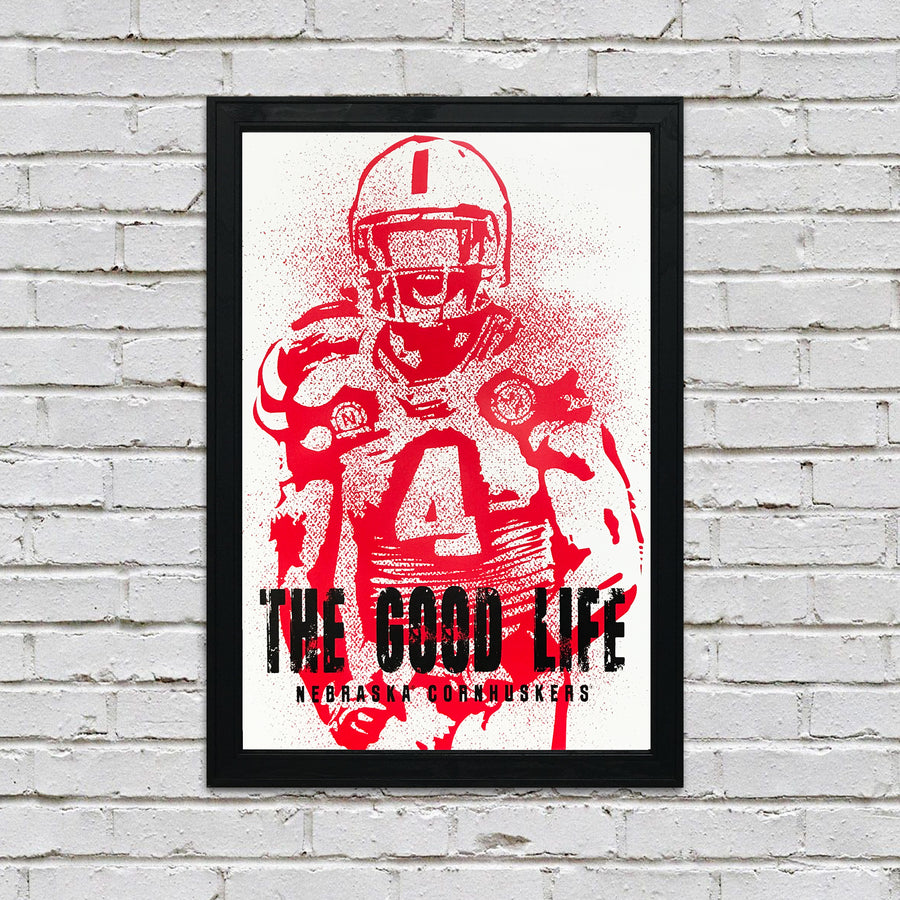 Limited Edition The Good Life Nebraska Cornhuskers Lavonte David Modern Era Poster Art - 13x19"