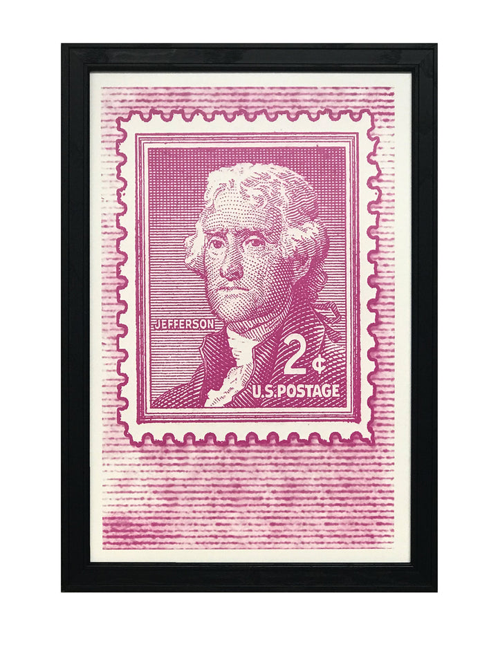 Limited Edition Thomas Jefferson Poster - Postage Stamp Art - 13x19"