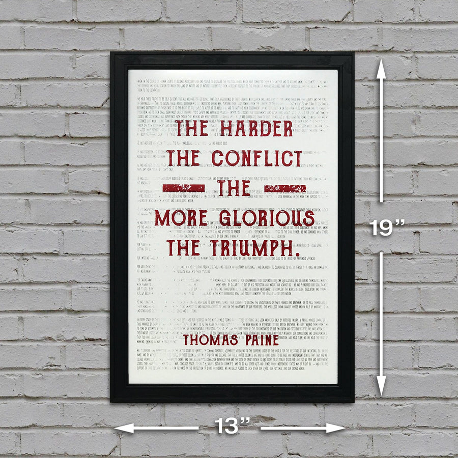 Limited Edition Thomas Jefferson Poster Art - Honesty First Chapter in Wisdom Quote Red - 13x19"