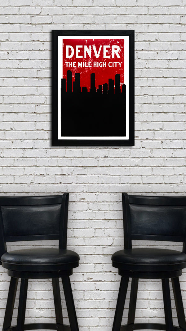 denver poster with barstools