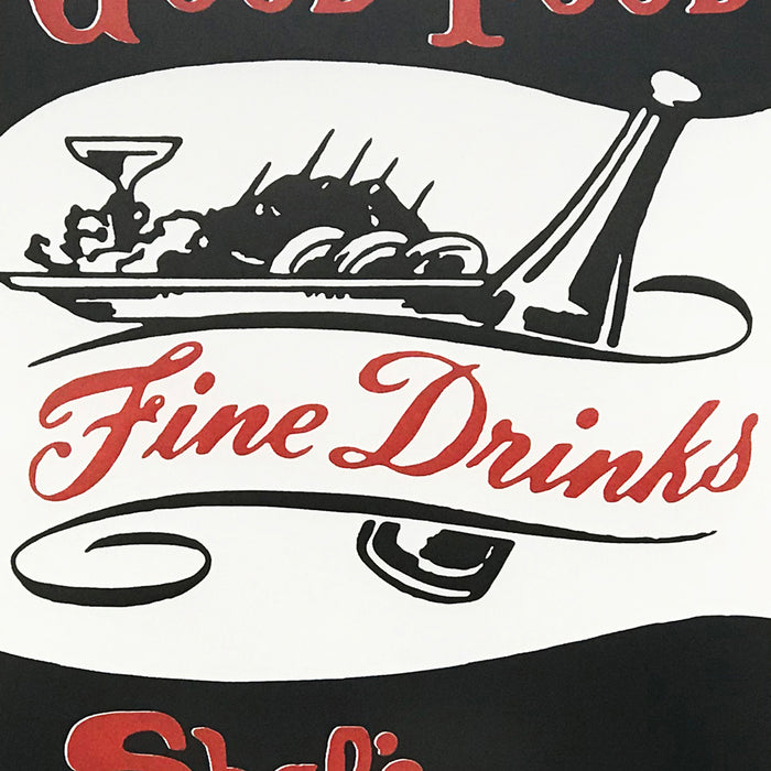 Limited Edition Shaf's Place Good Food Fine Drinks Art Print - 13" x 19"